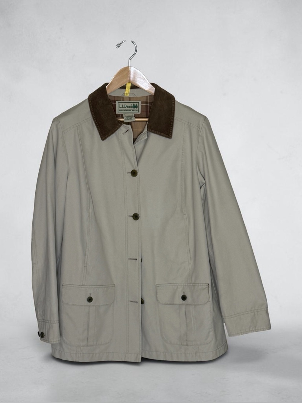 Y2K Japan Market Tag VTG LL Bean Flannel Lined Canvas Barn Jacket, Mens Sz Large
